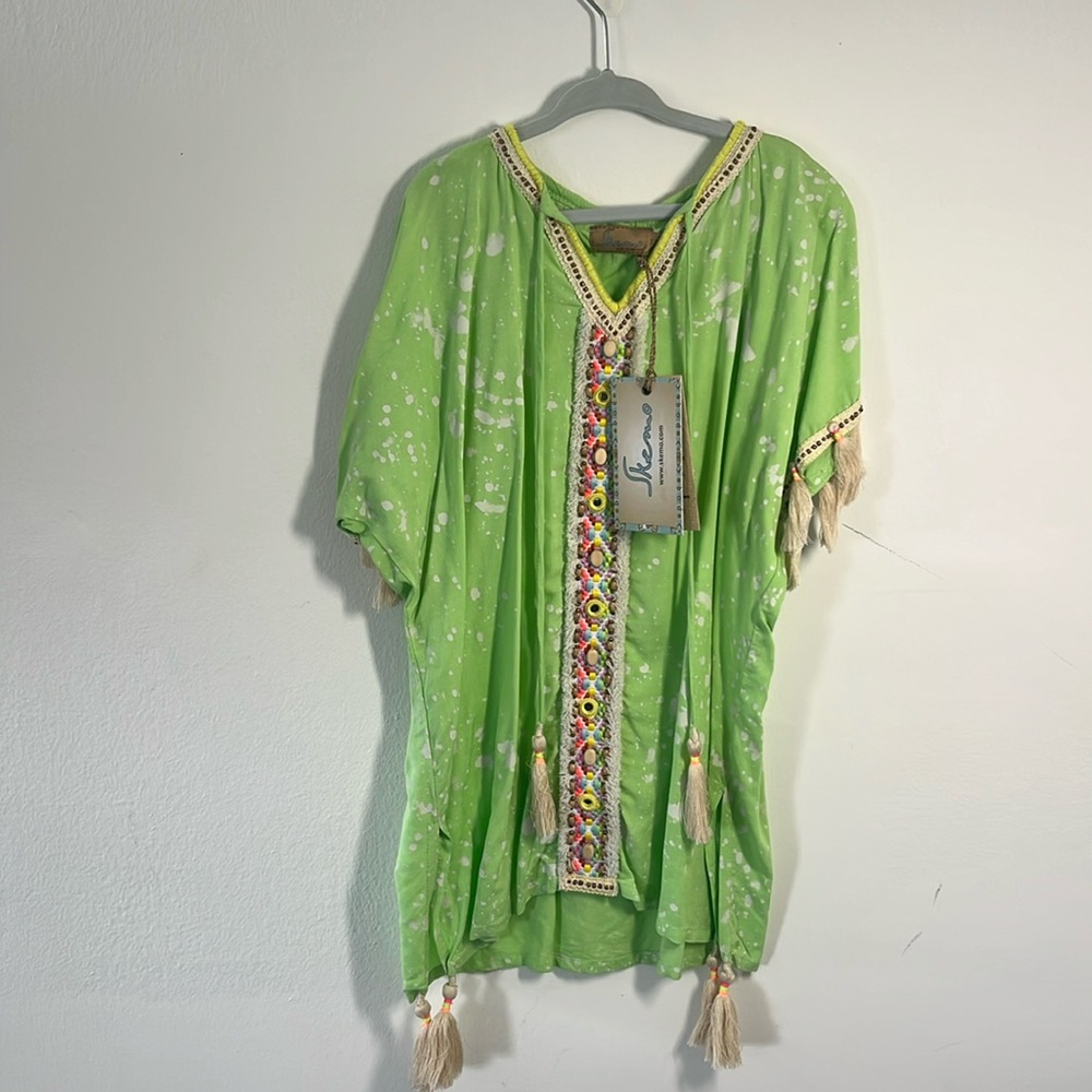 Skemo Kids Capri Girl Apple Green Short Kaftan